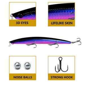 Vendita calda 18cm 24g di plastica ABS basso <span class=keywords><strong>pesca</strong></span> d'acqua dolce <span class=keywords><strong>pesca</strong></span> <span class=keywords><strong>pesca</strong></span> pesciolini <span class=keywords><strong>mare</strong></span> esca artificiale duro bionico <span class=keywords><strong>con</strong></span> ami - Product Image 4