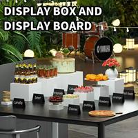 Présentoir de table en forme de cube à cinq faces pour desserts et buffets