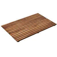 Tapete de banheiro de bambu natural, tapete antiderrapante para banheiro