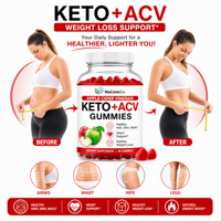 Capsules de vinaigre de cidre de pomme Keto à marque privée 60 unités Soutien beauté Adulte Vente en gros OEM Bonbons gélifiés