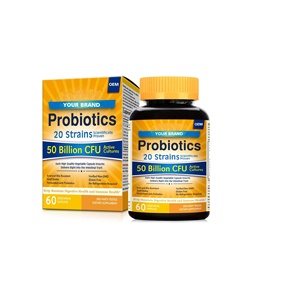 Cápsulas de Probióticos Prebióticos OEM para Adultos, 50 Mil Millones de UFC, <span class=keywords><strong>Bacterias</strong></span> Activas, Sin GMO, Vitaminas en Polvo - Product Image 1