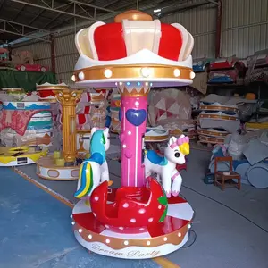 Ticari sıcak satış Merry carousel sürmek çocuklar 3 oyuncu popüler atlıkarınca binmek satılık