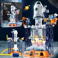 Jouet fusée spatiale pour enfants, fabriqué en Chine, personnalisé, OEM, avec centre de contrôle de lancement et mini astronaute