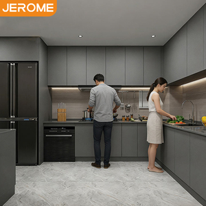 Muebles <span class=keywords><strong>de</strong></span> <span class=keywords><strong>Cocina</strong></span> Completos <span class=keywords><strong>de</strong></span> Estilo Minimalista Personalizados Jerome, Gabinetes <span class=keywords><strong>de</strong></span> <span class=keywords><strong>Cocina</strong></span> en Forma <span class=keywords><strong>de</strong></span> L <span class=keywords><strong>de</strong></span> Melamina <span class=keywords><strong>con</strong></span> Fregadero - Product Image 1