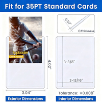 Caja de Papel Personalizada Transparente de 35pt para Tarjetas Coleccionables, Protectores de Tarjetas Deportivas, Fundas para Tarjetas de Juego