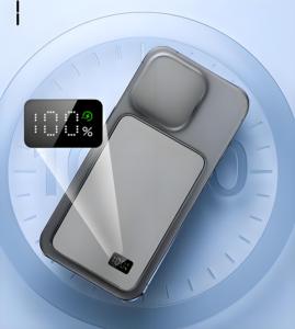Ultra-thin 5000/10000mAh Magnetic Power Bank For Cellphone Watch Earbuds Small Display External Battery Charger With Magnet - Product Image 4