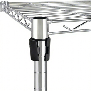 Classic Industrial 5-Tier Steel Shelving Unit Chrome Finish Corrosion Protection 600-800lbs Capacity-Efficient <b>Stacking</b> Racks - Product Image 1