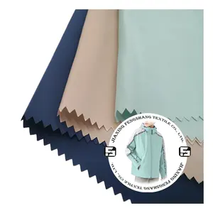 50D polyester fabric waterproof taffeta 100% Polyester Imiated Memory Fabric With Shine Weft Yarn