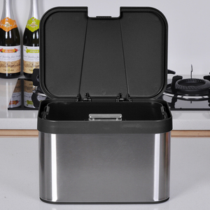 <span class=keywords><strong>Mini</strong></span> cubo de basura de acero inoxidable para contenedor, Cubo de compost, contenedor de basura para encimera, mesa de café, escritorio, Oficina - Product Image 1