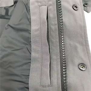 معطف شتوي رجالي كندي مبطن بالريش مع غطاء للرأس مقاوم للماء وسحاب للملابس الرسمية الخارجية - Product Image 6