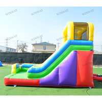 Toboggan gonflable géant commercial, toboggan aquatique gonflable coloré pour enfants, toboggan gonflable robuste pour location de fête en plein air