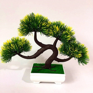 Árbol Bonsái Artificial Qi Xing de 21 cm, Planta Verde de Plástico para Escritorio, Decoración del Hogar, Adorno de Escritorio - Product Image 5