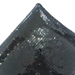 D-865 5mm Black Sequins Bridal Luxury Embroidery Beads Wedding Tulle Beaded Lace chiffon Fabric