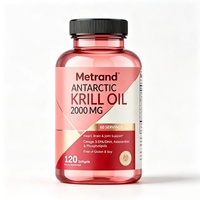 Huile de Krill Antarctique Metrand 2000mg Gélules Molles 120 Capsules Complément Alimentaire
