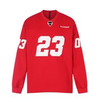 Veste de baseball style américain à col en V, broderie de numéros, unisexe, manches longues, haut de sport décontracté SW0909
