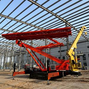 Plataforma elevadora móvil hidráulica sobre orugas con elevación inversa para trabajos de construcción en exteriores - Product Image 5