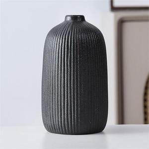 Nordic Style Creative Striped <b>Small</b> Ceramic <b>Vase</b> With Hydroponic Function for Living Room Dried Flower Display Decoration - Product Image 6