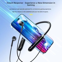Nouveaux écouteurs sans fil semi intra-auriculaires, prêts pour le sport, avec ANC, style tour de cou, étanches, faible latence, affichage numérique, son profond