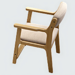 Chaise de salon moderne en bois, dossier solide, design ergonomique, style scandinave, mobilier pour la maison - Product Image 2