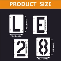 Modèle de lettres emboîtables numériques évidées pour enfants, lettres anglaises, chiffres, graffiti DIY pour plaques de porte - Vente chaude