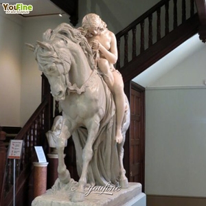 古典手工雕刻大理石女士戈迪瓦雕像性感女孩 - Product Image 3