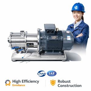 Homogénéisateur-dispersant à cisaillement élevé monophasé en acier inoxydable de qualité alimentaire Ace pour lait, pompe émulsifiante - Product Image 1