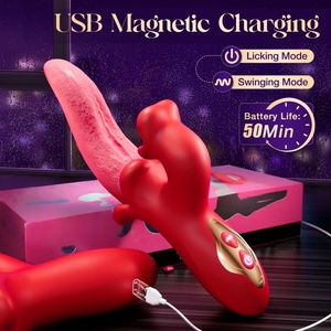 LetRock Xxx New G Spot Clit Stimulator C.h.a.n.e.l Adult Swinging Tongue Sex Toy Dildo <b>Vibrator</b> for Women - Product Image 2