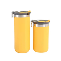 Vaso Térmico de Acero Inoxidable con Aislamiento de Doble Pared, Minimalista, con Logotipo Personalizado, Ecológico, de 12oz, 16oz, 24oz, con Tapa y Pajita