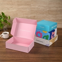 Boîtes plates en carton ondulé écologique recyclable avec logo, emballage d'expédition, boîte en kraft pour vêtements