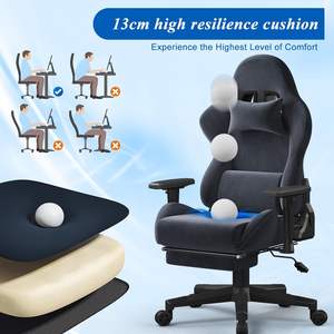 Chaise de jeu populaire à prix DDP, chaise de jeu bon marché, grande chaise de jeu en alcantara grise, chaise de jeu inclinable grande et haute, chaise de jeu gamer pro - Product Image 5