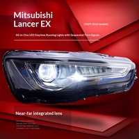 Pour Mitsubishi Lancer 09-16, ensemble de phares modifiés style Audi A5, feux de jour à LED, phares au xénon 24V 55W