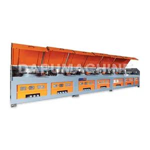 Straight line and pulley type steel wire drawing machine