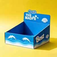 Boîte de présentation en carton pour magasin de détail, présentoir de comptoir en carton kraft personnalisé, présentoir de table en carton pour snacks