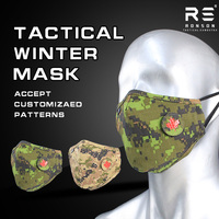Masque facial tactique camouflage CADPAT TW Ronsontex, couvre-oreilles réglables, nylon/coton rip-stop respirant, masque facial d'hiver pour l'extérieur