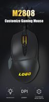 Souris de jeu personnalisée, souris optique pour ordinateur, PC, ordinateur portable, tablette, souris filaire ergonomique