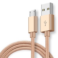 Kabel Usb pengisi daya grosir 2 meter nilon pengisian cepat 2024 untuk mikro Tipe c