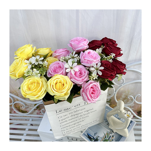 QYY-593 MeiMing 9 têtes Rich Rose Bundle Rose direct usine - Product Image 1