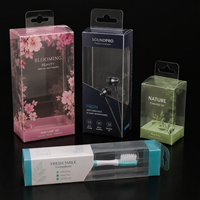 Boîte en PVC transparent de qualité supérieure, PP, PET avec carte en papier personnalisée imprimée pour l'emballage de parfums, de sérums et de produits de beauté