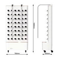 Tour de culture hydroponique multi-niveaux compacte avec pompe, système d'agriculture verticale automatique pour la production d'herbes et de légumes en intérieur/extérieur