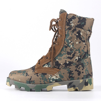 Bottes de Combat de Montagne Imperméables Camouflage Jungle Résistantes à l'Usure pour Sports de Plein Air, Bottes Tactiques Vert Désert pour Homme