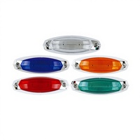 Nouvelles feux de position latéraux LED 12V IP68 chromés en forme d'olive pour camions, clignotants de frein pour remorques et fourgonnettes - Vente en gros