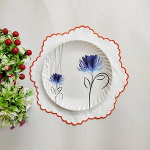 Eco-friendly 45*45cm Embroidered Edge Pure Flax Placemat Dining <b>Table</b> <b>Cloth</b> <b>Linen</b> Napkins for Wedding - Product Image 1