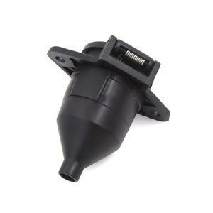 7 Pin Round Trailer <b>Socket</b> Plastic Ip66 Waterproof <b>12V</b> Universal Power Connector Es2705 - Product Image 3