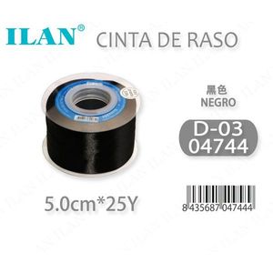 Nastro in Raso Ilan 5.0cm 25Y Nero D-03 - Product Image 3