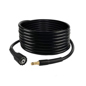 Manguera de Lavado <span class=keywords><strong>a</strong></span> Presión Bear Crystal de 10 m, Serie K, K2-K7, Resistente <span class=keywords><strong>a</strong></span> Explosiones, de PVC con Alambre de Acero, Negra, para Limpieza de Automóviles - Product Image 1