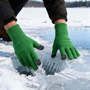 Gants de ski personnalisés imperméables, chauds, respirants, compatibles écran tactile, anti-gel, tricotés, pour le cyclisme et les activités de plein air - Product Image 4
