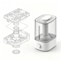 Fabricante de Moldes Personalizados, Precio de Fábrica, Molde de Inyección de ABS y PC OEM para Carcasa de Humidificador de Aire