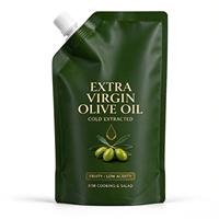 Sachet Doypack Personnalisé Imprimé avec Bec Verseur pour l'Emballage Alimentaire – Idéal pour l'Huile d'Olive et l'Huile de Coco
