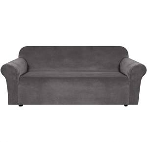 Housse de Canapé Magic 3 2 1 en Velours Moderne, Housse de Canapé 3 Places Live Fit for l Shape - Product Image 1