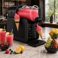 Machine à Granita Électrique Automatique pour Fêtes à Domicile, avec Affichage de Température et Nettoyage Automatique, Compatible Français, pour la Préparation de Glaces
